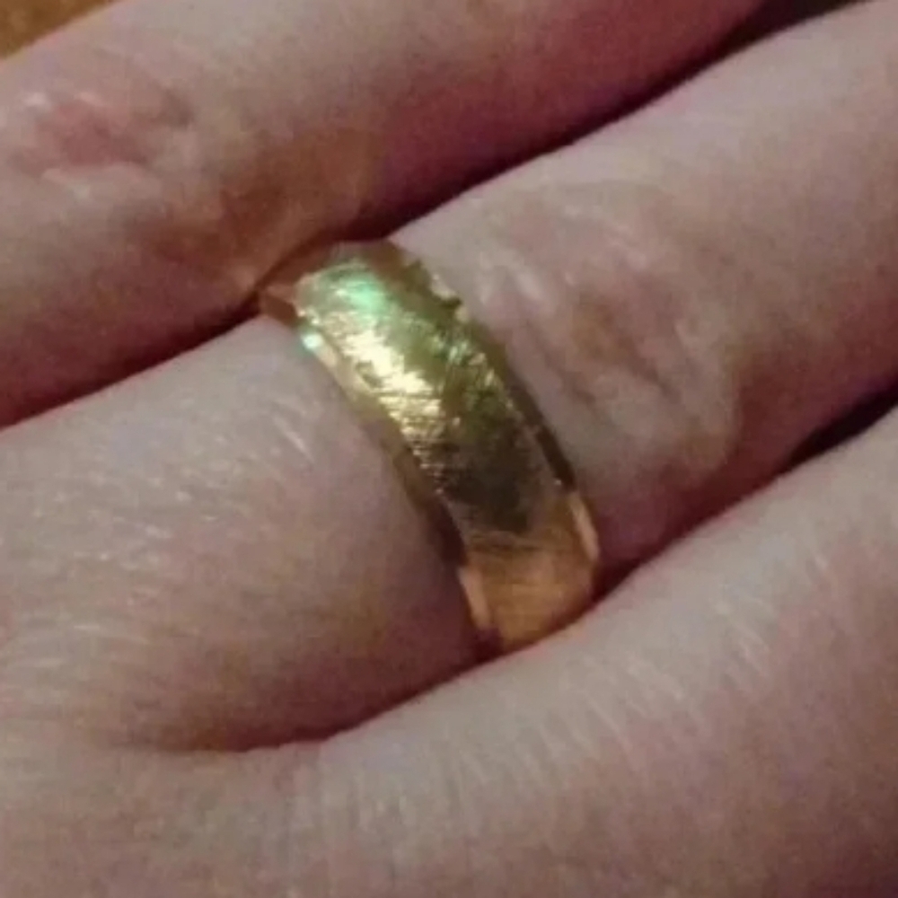 New yellow tone wedding band